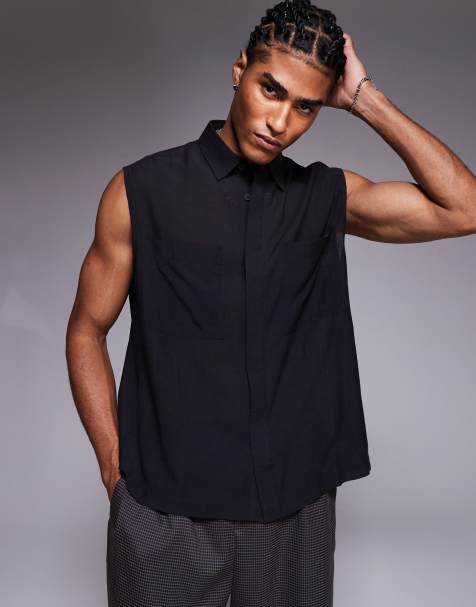 ASOS DESIGN - Camicia senza maniche nera - view 1
