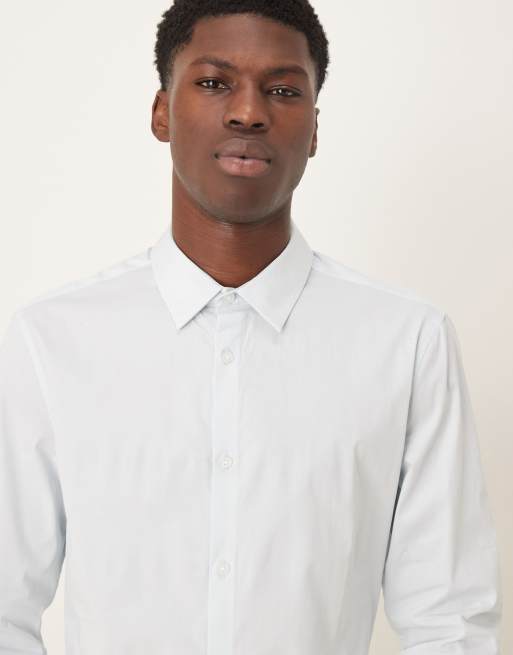 ASOS DESIGN - Camicia skinny blu chiaro in popeline, 5 di 5