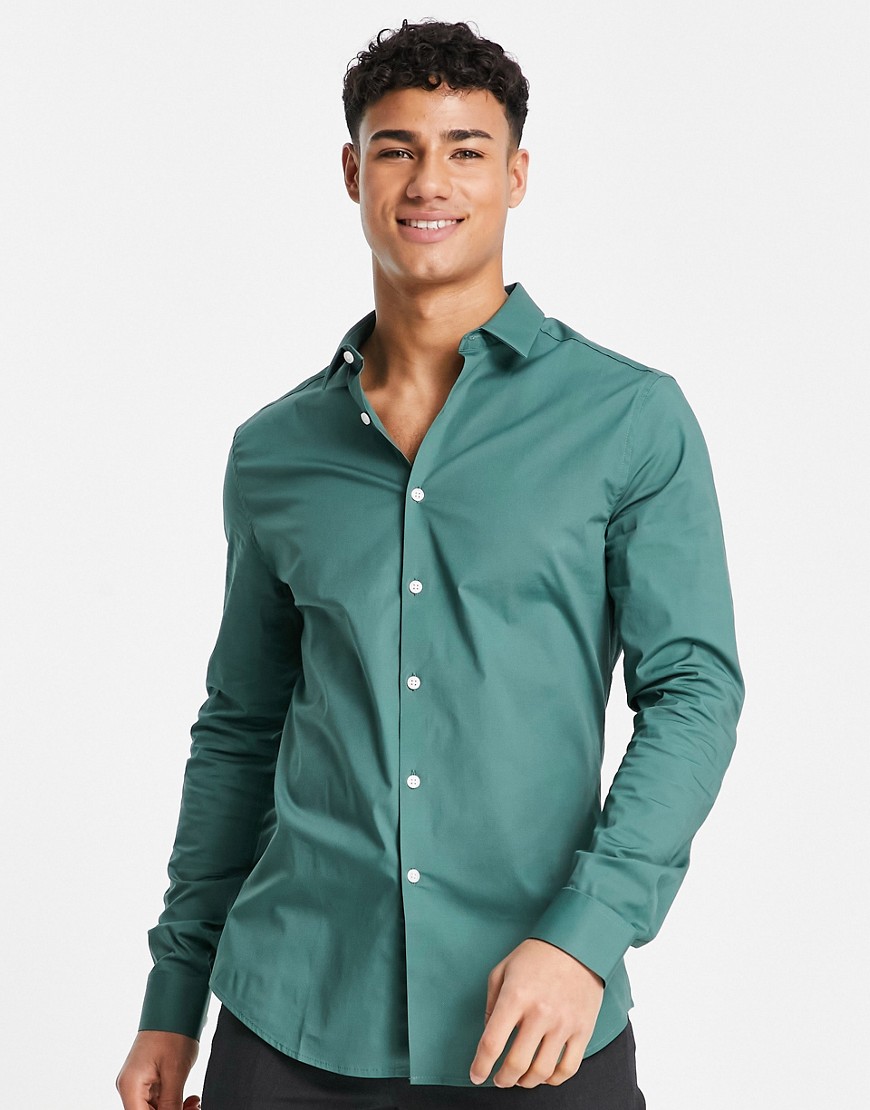 Camicia skinny elegante verde pino - ASOS DESIGN Camicia donna  - immagine3
