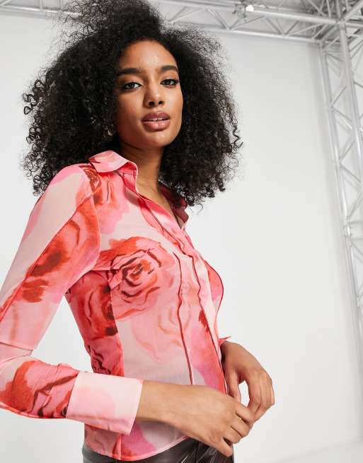 Camicia con hotsell rose