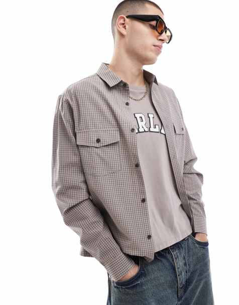 ASOS DESIGN - Camicia squadrata dad comoda marrone a quadri - view 1