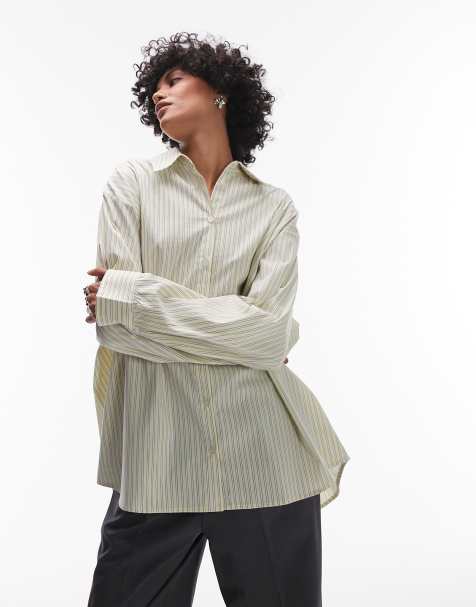 ASOS DESIGN - Camicia stretta in vita avvolgente multiposizione a righe rosa - view 1