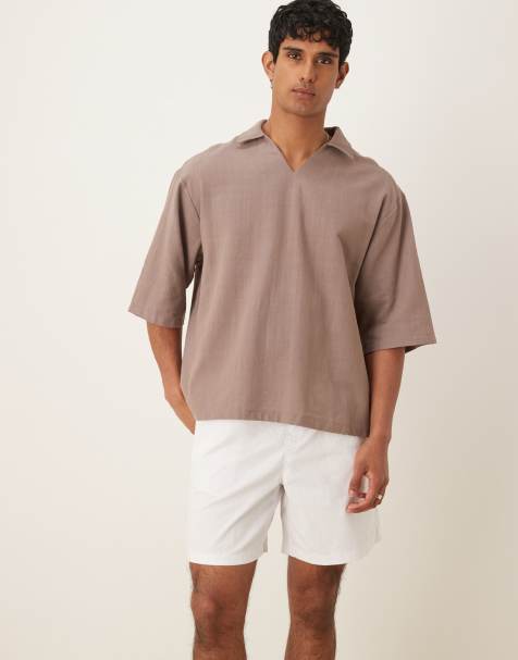 ASOS DESIGN - Camicia testurizzata color sabbia - view 1