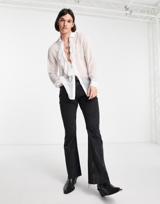 ASOS DESIGN Camicia vestibilità classica bianca trasparente con