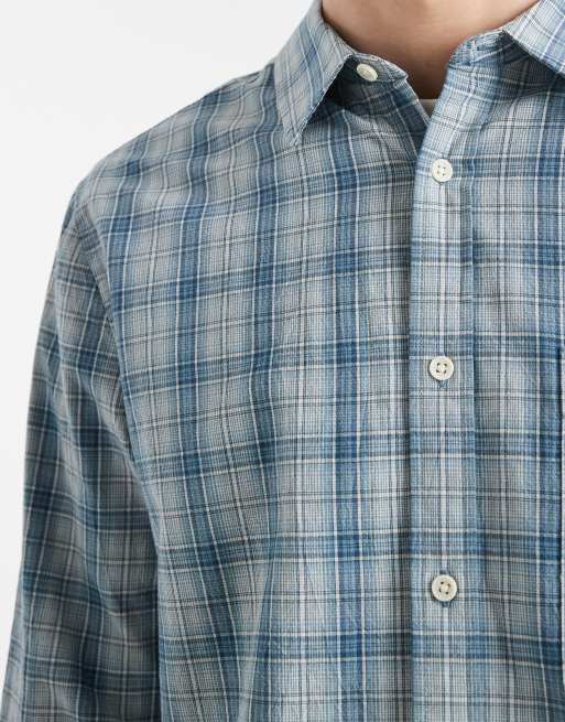 ASOS DESIGN - Camicia vestibilità classica blu a quadri, 4 di 5