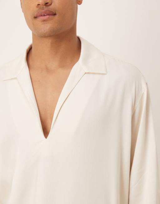 ASOS DESIGN - Camicia vestibilità comoda bianca, 5 di 5