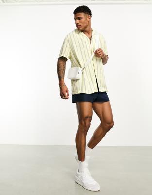Camicia vestibilità comoda con colletto con rever giallo estivo a righe - ASOS DESIGN Camicia donna  - immagine2