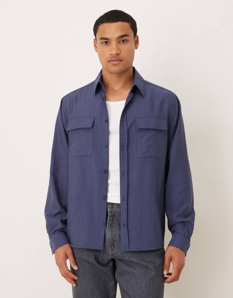 ASOS DESIGN - Camicia vestibilità comoda in cotone color kaki con tasche - view 1