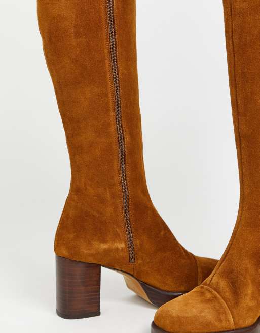 Rust thigh high boots hotsell