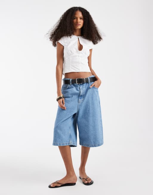ASOS DESIGN - Camisa blanca con mangas de casquillo y abertura, 2 de 4