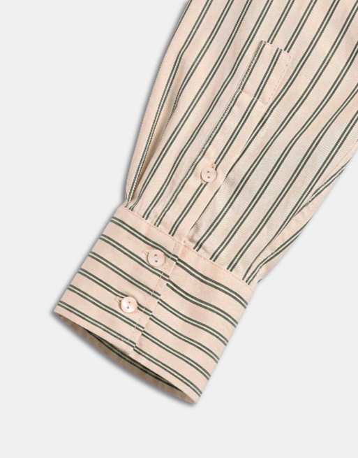 ASOS DESIGN - camisa corta a rayas piedra, 8 de 9