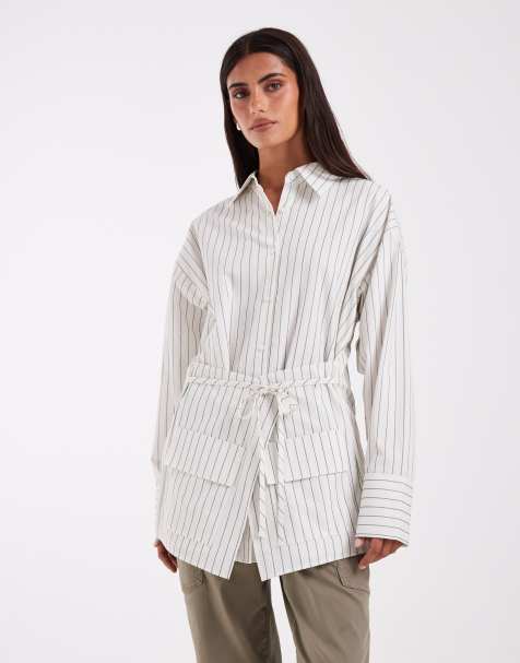 ASOS DESIGN - camisa de doble capa con detalle de raya diplomática - view 1