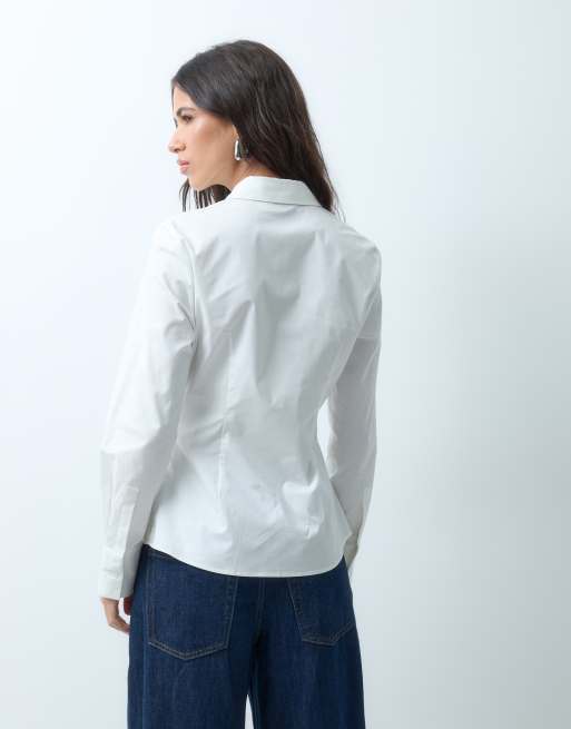 ASOS DESIGN - camisa entallada blanca, 3 de 8