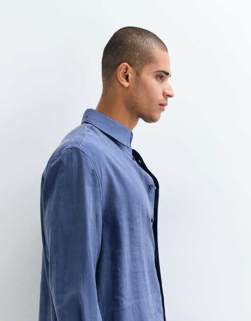 ASOS DESIGN - camisa holgada y fluida azul, 5 de 5