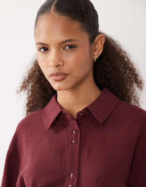 ASOS DESIGN - Camisa negra holgada de tejido efecto lino, 3 de 4