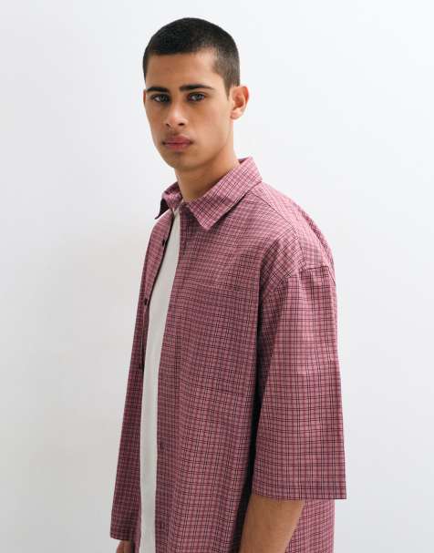 ASOS DESIGN camisa oversize a cuadros rosa - view 1