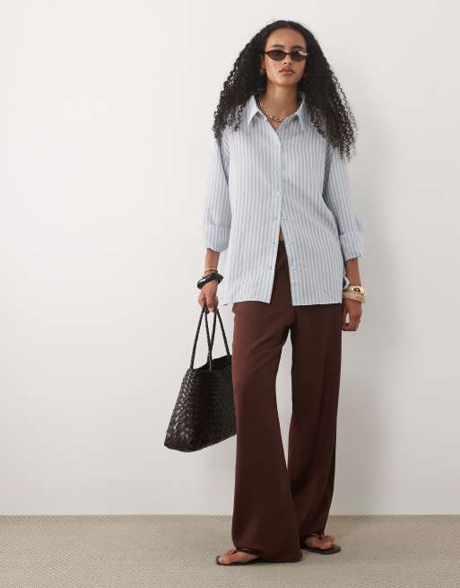 ASOS DESIGN - Camisa oversize a rayas azules, 2 de 4