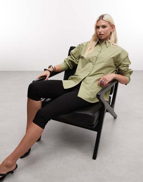 ASOS DESIGN - Camisa verde salvia clásica de algodón - view 1