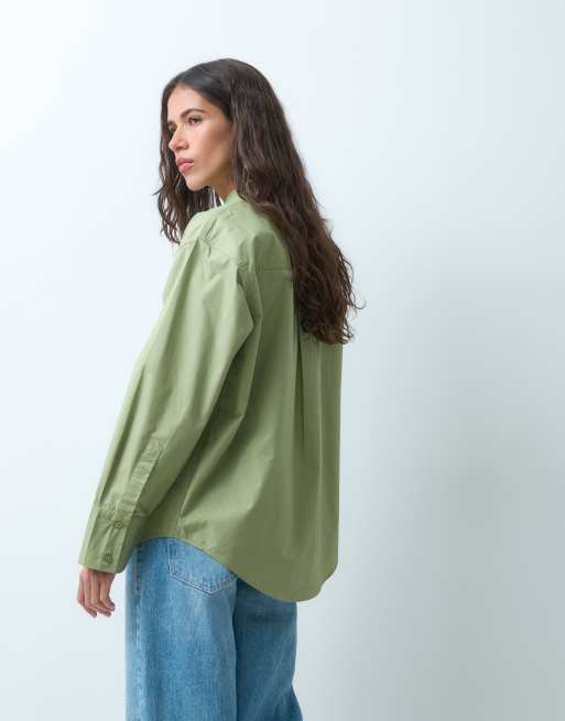 ASOS DESIGN - Camisa verde salvia clásica de algodón, 5 de 9