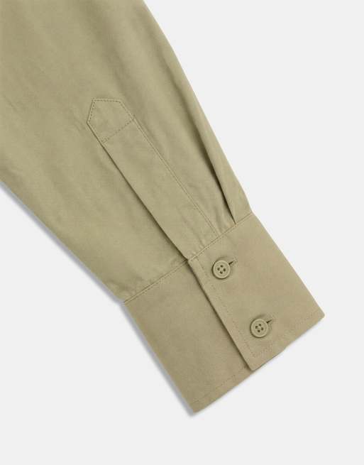 ASOS DESIGN - Camisa verde salvia clásica de algodón, 9 de 9
