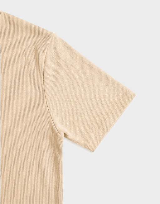 ASOS DESIGN - camiseta ajustada de canalé amarilla, 8 de 9