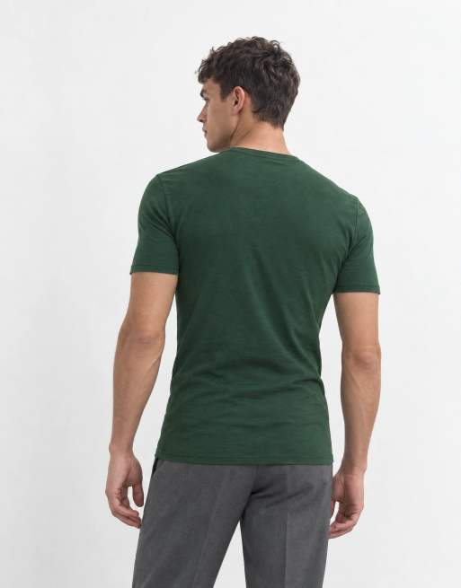 ASOS DESIGN camiseta ajustada en verde oscuro, 6 de 10