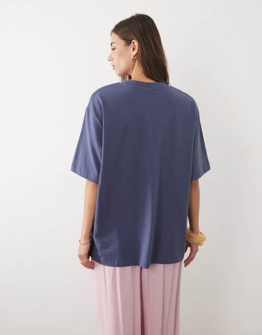 ASOS DESIGN - Camiseta azul extragrande con estampado gráfico de leopardo y texto "Oaxaca", 4 de 4