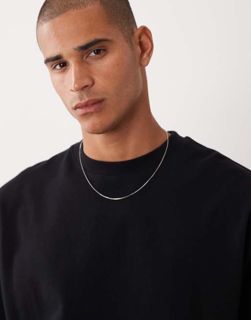 ASOS DESIGN - Camiseta azul marino extragrande de piqué, 3 de 4