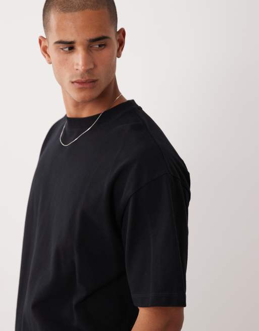 ASOS DESIGN - Camiseta azul marino extragrande de piqué, 4 de 4