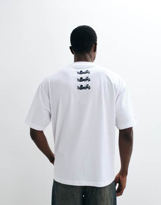 ASOS DESIGN - Camiseta blanca extragrande con estampado de Inglaterra de la Copa Mundial de la FIFA, 5 de 5