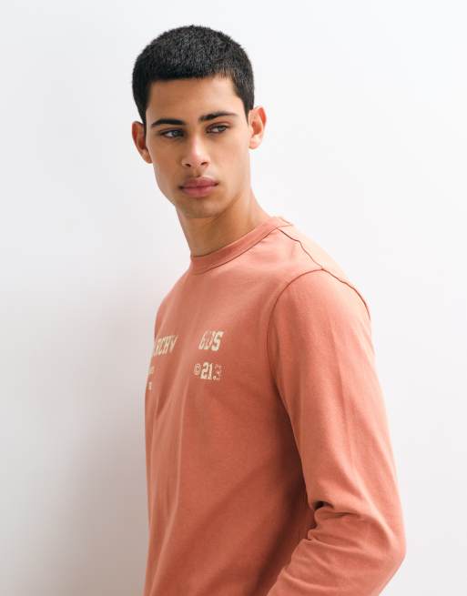 ASOS DESIGN - camiseta boxy de manga larga con texto en rosa lavado, 5 de 5