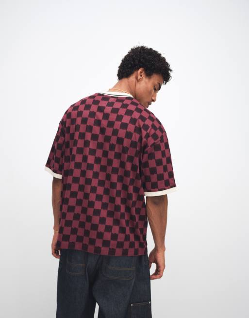 ASOS DESIGN - Camiseta burdeos extragrande con estampado de España para la Copa Mundial de la FIFA, 3 de 5