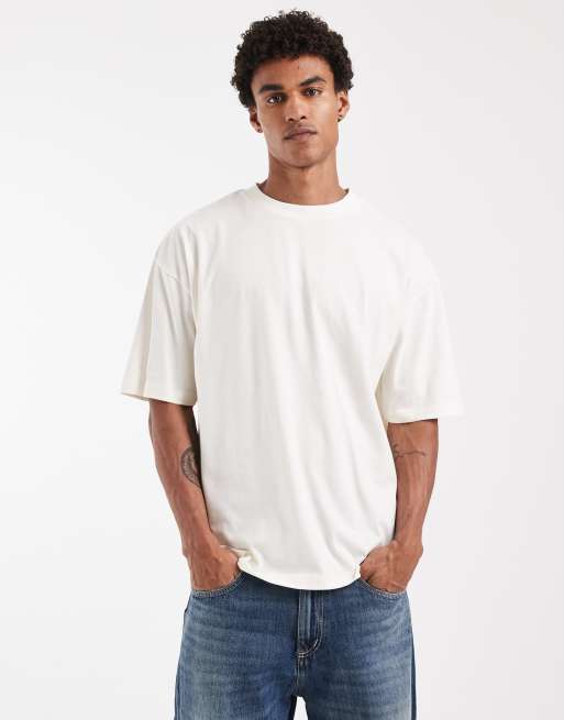 ASOS DESIGN - Camiseta color crema extragrande con gráfico de ramen en la espalda, 3 de 5