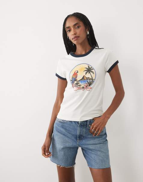 ASOS DESIGN - Camiseta con diseño encogido y estampado de loro - view 1
