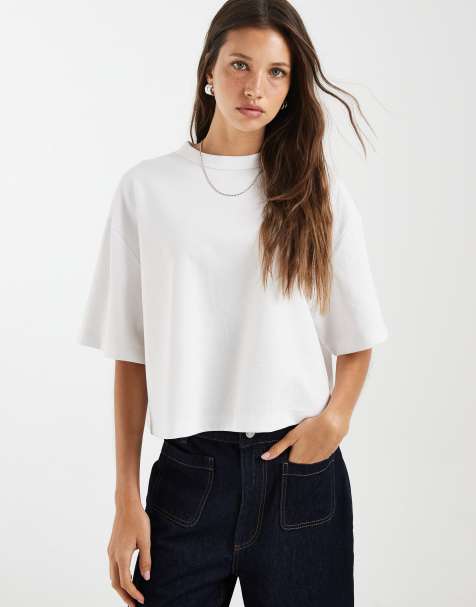 ASOS DESIGN - Camiseta corta blanca de manga corta y corte cuadrado de tejido entrelazado BreatheMAX™ - view 1