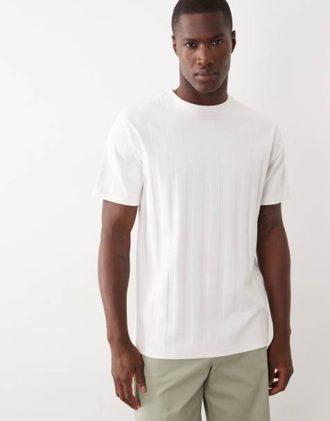 ASOS DESIGN - camiseta de corte estándar en blanco texturizado - view 1