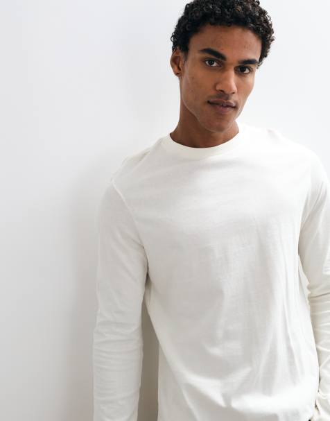 ASOS DESIGN camiseta de manga larga en crema - view 1