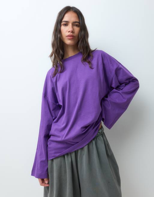 ASOS DESIGN camiseta de skate de manga larga en morado, 4 de 4