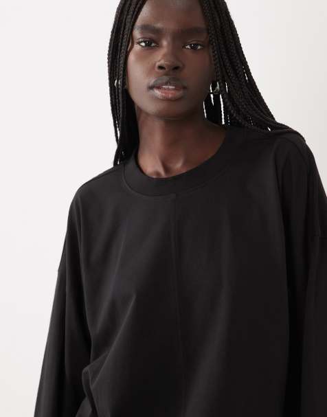 ASOS DESIGN camiseta de skate de manga larga en negro - view 1