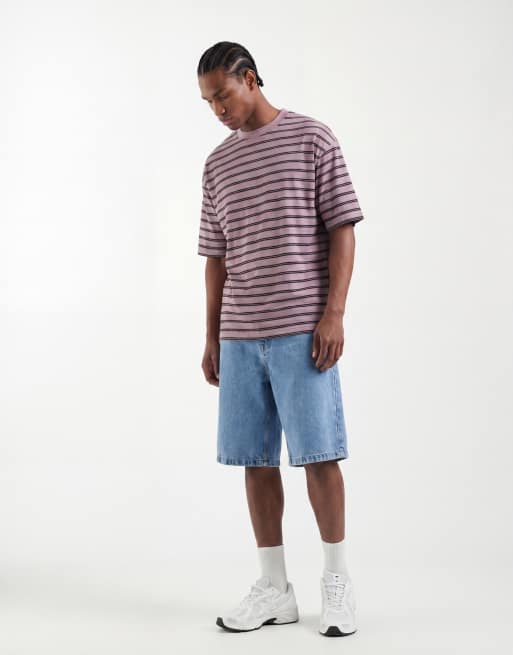 ASOS DESIGN - camiseta extragrande a rayas rosa lavado, 2 de 5