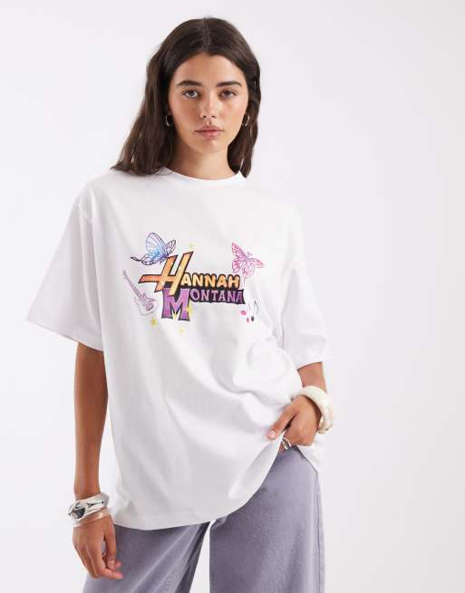 ASOS DESIGN camiseta extragrande con estampado de Hannah Montana, 2 de 4