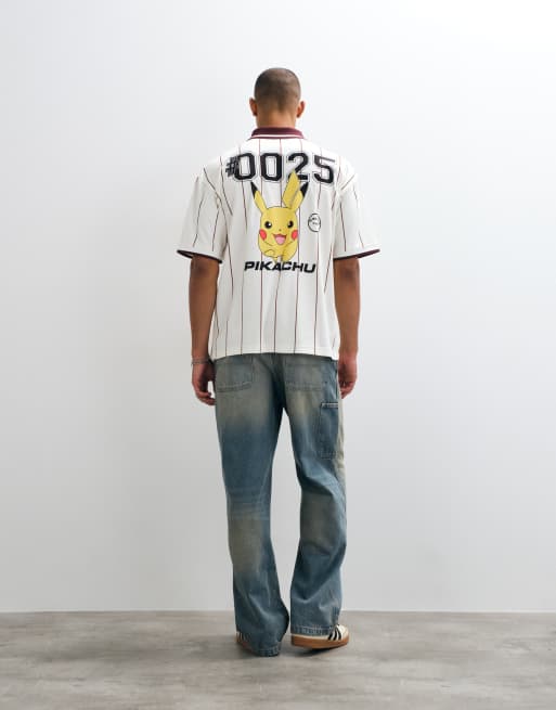 ASOS DESIGN camiseta extragrande con estampado de Pokemon en blanco, 3 de 10