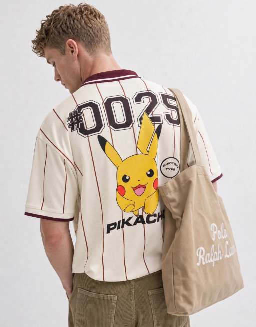 ASOS DESIGN camiseta extragrande con estampado de Pokemon en blanco, 7 de 10