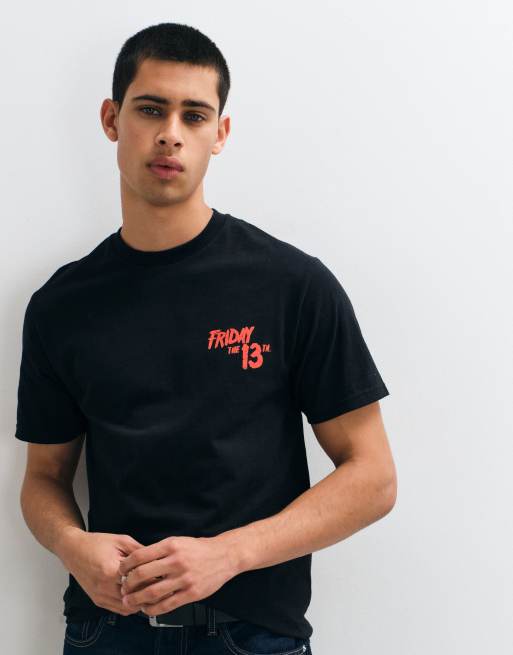 ASOS DESIGN camiseta extragrande con estampado Halloween Friday 13 en negro, 2 de 5