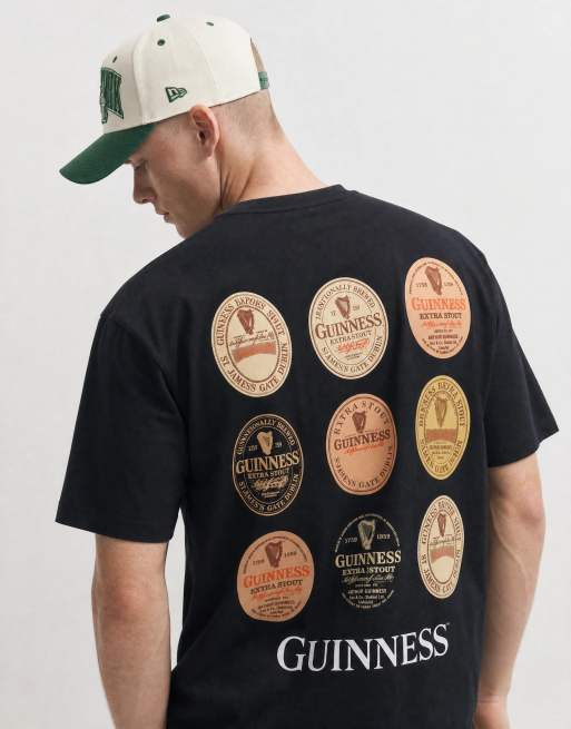 ASOS DESIGN camiseta extragrande con estampado multicolor de Guinness en la espalda en negro, 6 de 10