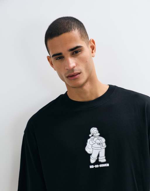 ASOS DESIGN camiseta extragrande con The Simpsons Christmas en negro, 4 de 5