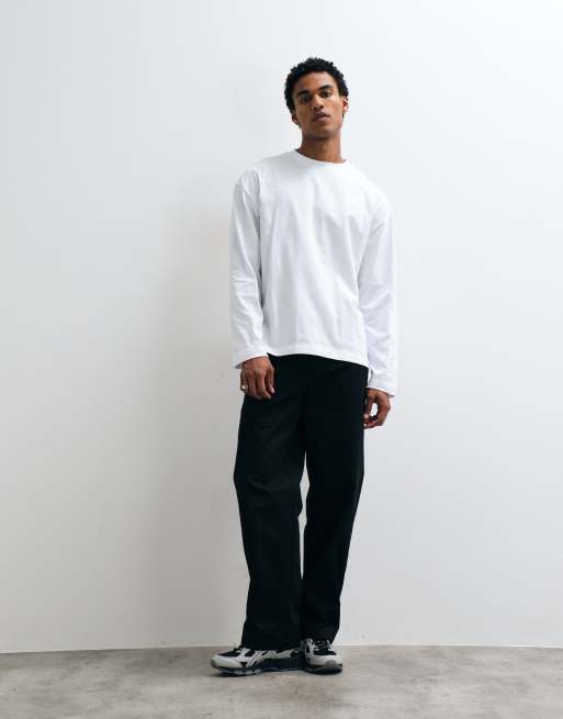 ASOS DESIGN camiseta henley oversize lavada de manga larga con estampado celestial en blanco, 2 de 5