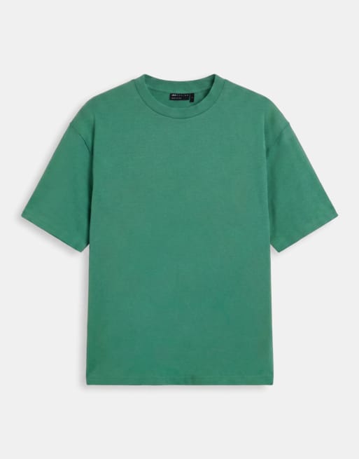 ASOS DESIGN - Camiseta verde de corte cuadrado extragrande de tejido grueso, 6 de 7
