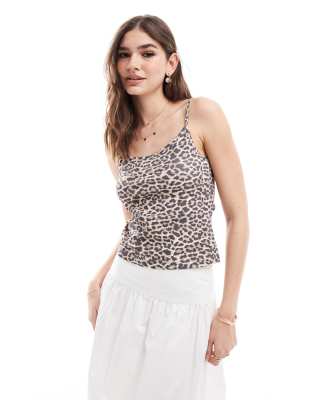 ASOS DESIGN - Camisole-Trägertop mit Leopardenmuster-Bunt