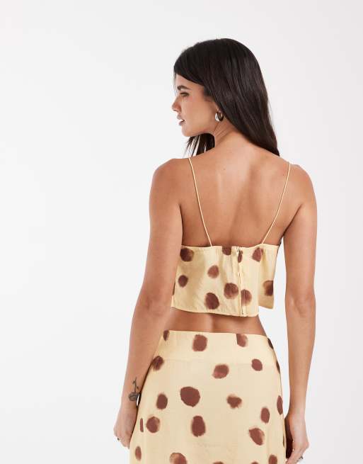 ASOS DESIGN camitop co-ord set met vervaagde polkadot, 4 van 4